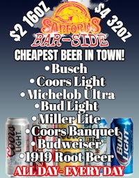 a flyer for the cheapest beer in town